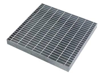 A welded aluminum steel grating on the white background.