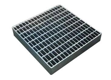 A galvanized welded carbon steel grating on the white background.