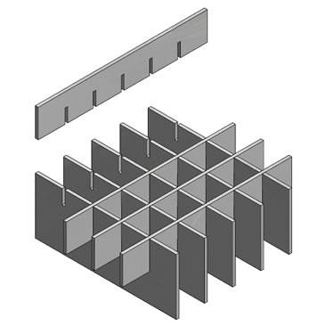 A model of heavy-duty pressed grating.