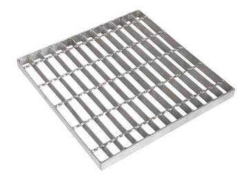 A welded platform and walking grating on the white background.