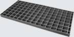 A carbon steel grating with press-locked fabrication.