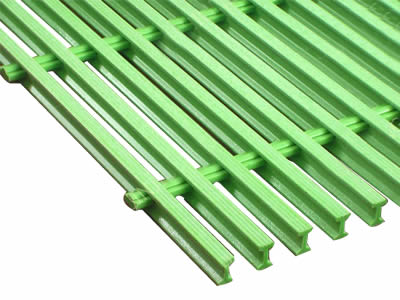 A green color transformer grating on the white background.