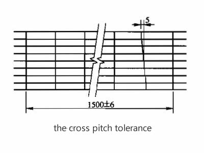 The drawing shows the cross bar pitch tolerance is ± 6 mm.